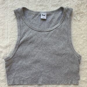 TNA Heather Gray Ribbed Tank Top